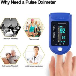 ininsight solutions Pulse Oximeter Fingertip, Blood Oxygen Saturation Monitor (Model :CMS50- Pro) Fingertip, Blood Oxygen Meter Finger Oximeter Finger with Pulse, O2 Monitor Finger for Oxygen- 12 Month Warranty image 2