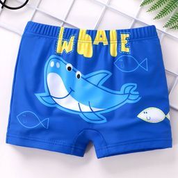 Babyhug Swimming Trunks Whale Print - Blue-image-19