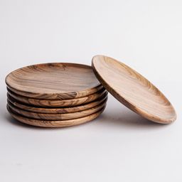 Think Artly Dune Acacia Plates - Set of 6-8