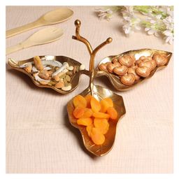 De Maison Decor 3 Leaf Decorative Tray/ Platter-17