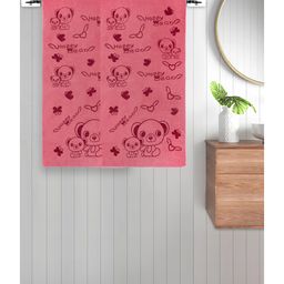 FABINALIV Set of 2 Red Cartoon 300 GSM Cotton Kids Bath Towels (115X60 cm)-2