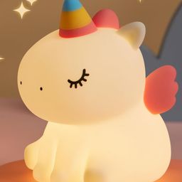 AKN TOYS Unicorn lamp for kids, Cute Night Light for Kids, Unicorn Night Light , Unicorn Stuff for kids, Unicorn Room Decor, Squishy Baby KidsNight Light Lamp ( Color May Vary)-18