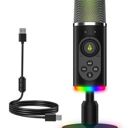 Archer Tech Lab Dryad100 RGB Condenser Gaming Microphone, USB Mic for PC Mac, Podcast, Streaming, Recording| Omnidirectional & Cardioid Pattern, Smart Noise Reduction, 5 Voice Modulation, Quick Mute-13