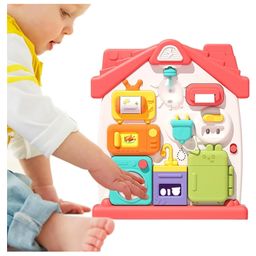 BitFeex Sensory Board Educational Board Toys for Boys 3 4 5 6 7 8+ Years Girls Kids, Early Learning Activities to Develop Sensory Boards, Practical Brain Lighting and Sound Effects Small Bookstore-26