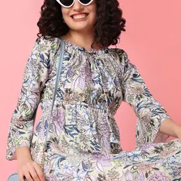 UNLIMITED Floral Print A-Line Midi Dress-picture-57