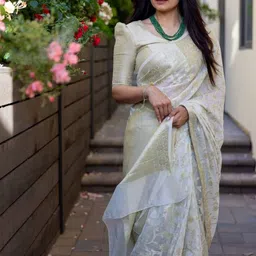 Sanwariya Silk Woven Design Zari Silk Blend Kanjeevaram Saree-picture-45
