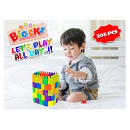 Fiddlerz Bullet Building Blocks Stem Blocks Smart Puzzle Games Multicolour - 205 pieces image 2