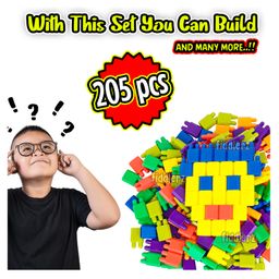 Fiddlerz Bullet Building Blocks Stem Blocks Smart Puzzle Games Multicolour - 205 pieces image 3