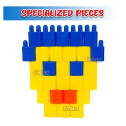 Fiddlerz Bullet Building Blocks Stem Blocks Smart Puzzle Games Multicolour - 205 pieces image 4