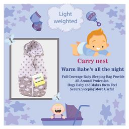 Kwitchy New Born Baby Bedding Set Foam Insert Mattress with Net & Sleeping Bag  -Grey image 4