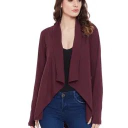 Hypernation Wine Cotton Shrug-38