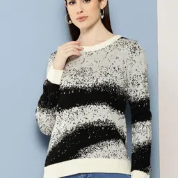 Chemistry Colourblocked Acrylic Pullover-image-68