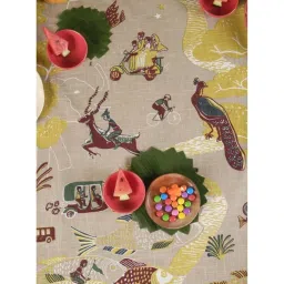 freedom tree Mindscape Cotton Light Slub Neu Neutral Print & Pattern Table Covers image 4