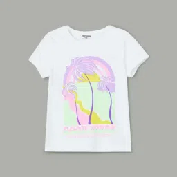 Fame Forever by Lifestyle Kids White Printed Regular Fit T-Shirt-picture-4
