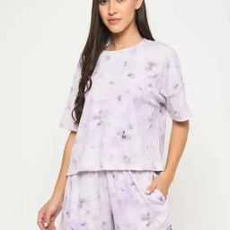 MADAME M Secret Lavender Tie - Dye Night Suit-image-43