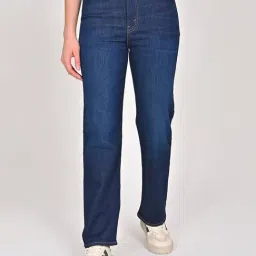 Levi's Dark Indigo High Rise Straight Fit Jeans-image-62