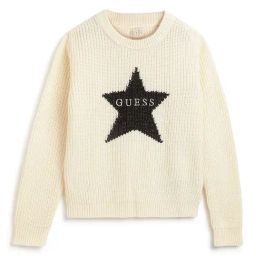 Guess Cream Printed Round Neck Sweater-image-81