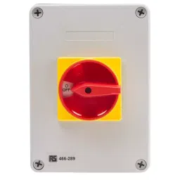 RS PRO 3P Pole DIN Rail Isolator Switch 80 A 30 kW, 466289-61