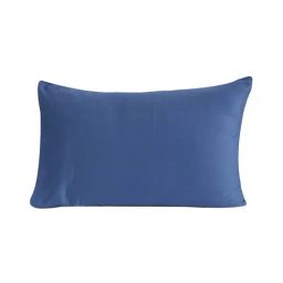 Maspar Viola Blue Cotton Satin 300 TC Pillow Covers - Set of 2-image-15
