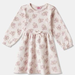 R&B Girls Floral Printed Round Neck Fit and Flare Dress-picture-49