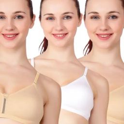 Floret Multicolor Non Wired Non Padded T-Shirt Bra (Pack Of 3)-image-66