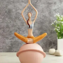 Tayhaa Multicolor Polyresin Yoga Pose Figurine - Set of 1-31