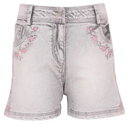 Cutecumber Kids Grey Embroidered Shorts-picture-29