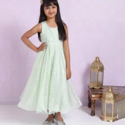 BIBA Girls Green Embellished Anarkali-image-68