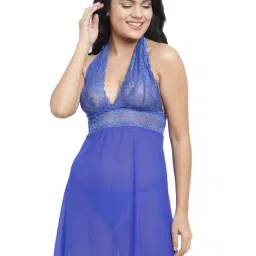 N-Gal Royal Blue Lace Babydoll-picture-15