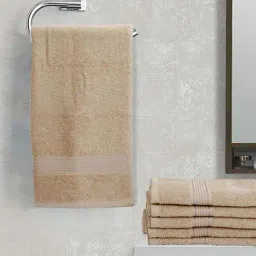 LORENA 100% Cotton Super-Soft Terry Towels -6pc Hand Towel (d`ross) solid-taupe-image-30