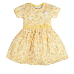 Plum Tree Kids Yellow Floral Print Frock-image-64