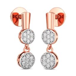 Joyalukkas 18k Rose Gold & Diamond Drop Earrings for Women-picture-9