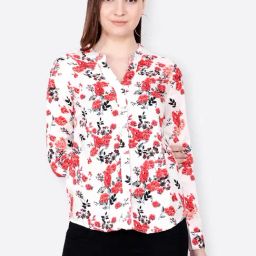 Cation White Printed Shirt-image-77