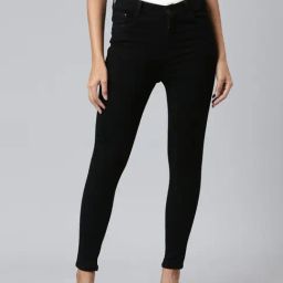 SHOWOFF Black Denim Skinny Fit Mid Rise Jeans-image-61