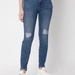Vero Moda Blue Distressed Jeans-image-30