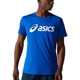 Asics Blue Short Sleeves Silver T-Shirt-image-94