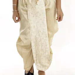 VASTRAMAY Kids Golden Embroidered Dhoti-picture-36