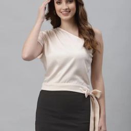 NEUDIS Cream One Shoulder Top-image-52