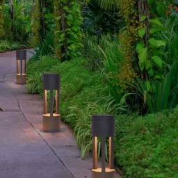 Fos Lighting Bollard Black Aluminium Powder Coated Pathway Lamp - Set of 1-98