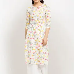 Rajnandini White Printed Straight Kurta-image-88