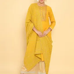 Soch Mustard Embroidered Dupatta-picture-42