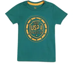 U.S. Polo Assn. Kids Teal Graphic Print T-Shirt-picture-41