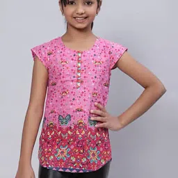 BIBA Girls Pink Printed Kurti-picture-40