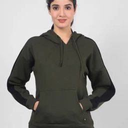 Numero Uno Olive and Black Striped Long Sleeves Sweatshirt-93