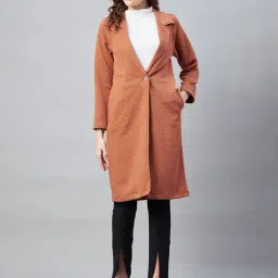 StyleStone Rust Self Design Overcoat-image-35