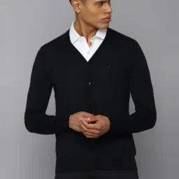 Allen Solly Navy Blue Regular Fit Cardigans-image-21