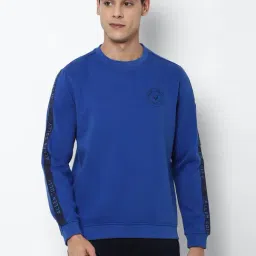 Allen Solly Blue Cotton Regular Fit Printed Sweatshirts-image-75