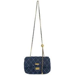 Kazo Navy Quilted Small Sling Handbag-image-6