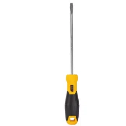 Deli Slotted Screwdriver Cr-V SL8x200 mm PP Coated Black & Yellow Handle, DL6282001-18