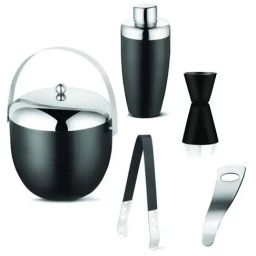 FnS Black Stainless Steel 5-Piece Bar Set-image-71